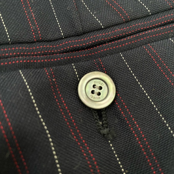 NEW GUCCI Navy Pinstripe Pants 38 S - Picture 6 of 9